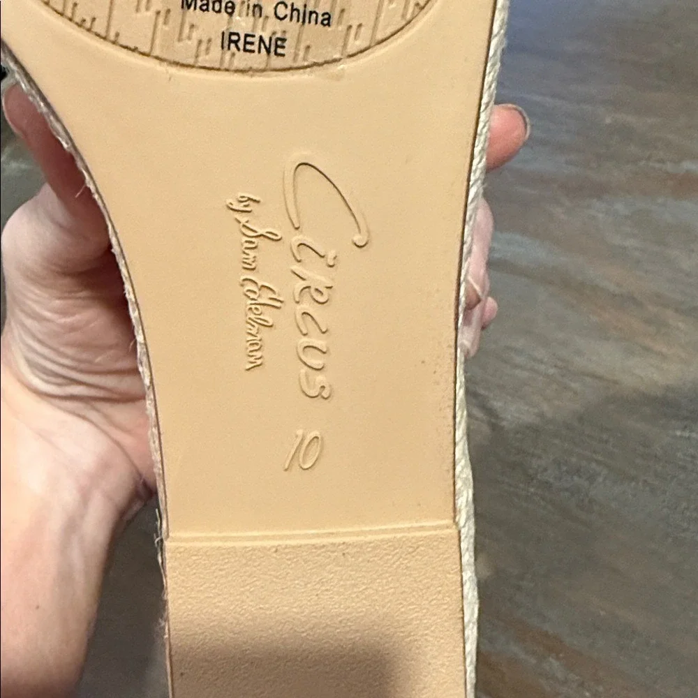 Circus by Sam Edelman Women's Wedge Sandals Size 10 New Black Espadrilles